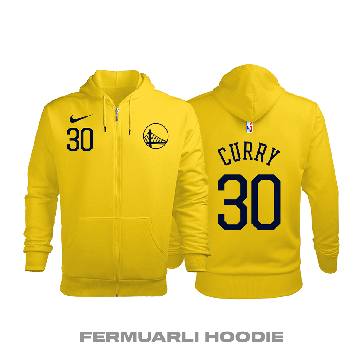 Golden State Warriors: Earned Edition 2018/2019 Fermuarlı Kapüşonlu Hoodie XL