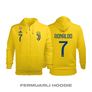 Juventus: Away Edition 2017/2018 Fermuarlı Kapüşonlu Hoodie S