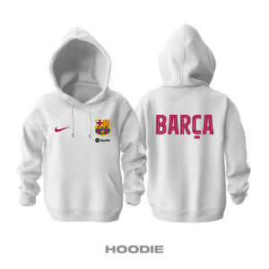 FC Barcelona: Club Culture Series - White Edition Kapüşonlu Hoodie