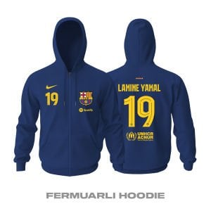 Barcelona: Home 2024/2025 Fermuarlı Kapüşonlu Hoodie