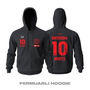 Bayer 04 Leverkusen: Home Edition 2023/2024 Fermuarlı Kapüşonlu Hoodie