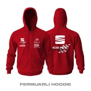 Seat: FR Sport - Red Edition Fermuarlı Kapüşonlu Hoodie