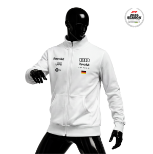 Audi Revolut F1 Team: R26 - Crew Edition White 2026 Fermuarlı Ceket