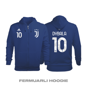 Juventus: Away Edition 2020/2021 Fermuarlı Kapüşonlu Hoodie L