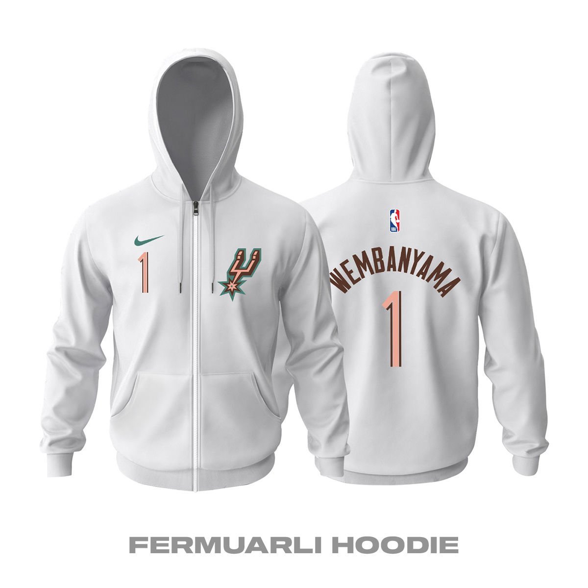 San Antonio Spurs: City Edition 2023/2024 Fermuarlı Hoodie