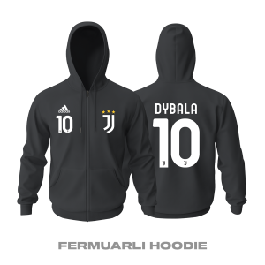 Juventus: Away Edition 2021/2022 Fermuarlı Kapüşonlu Hoodie M