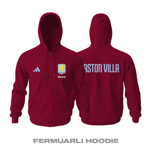 Aston Villa: Club Culture Series - Claret Edition Fermuarlı Hoodie