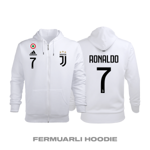 Juventus: Home Edition 2018/2019 Fermuarlı Kapüşonlu Hoodie XS