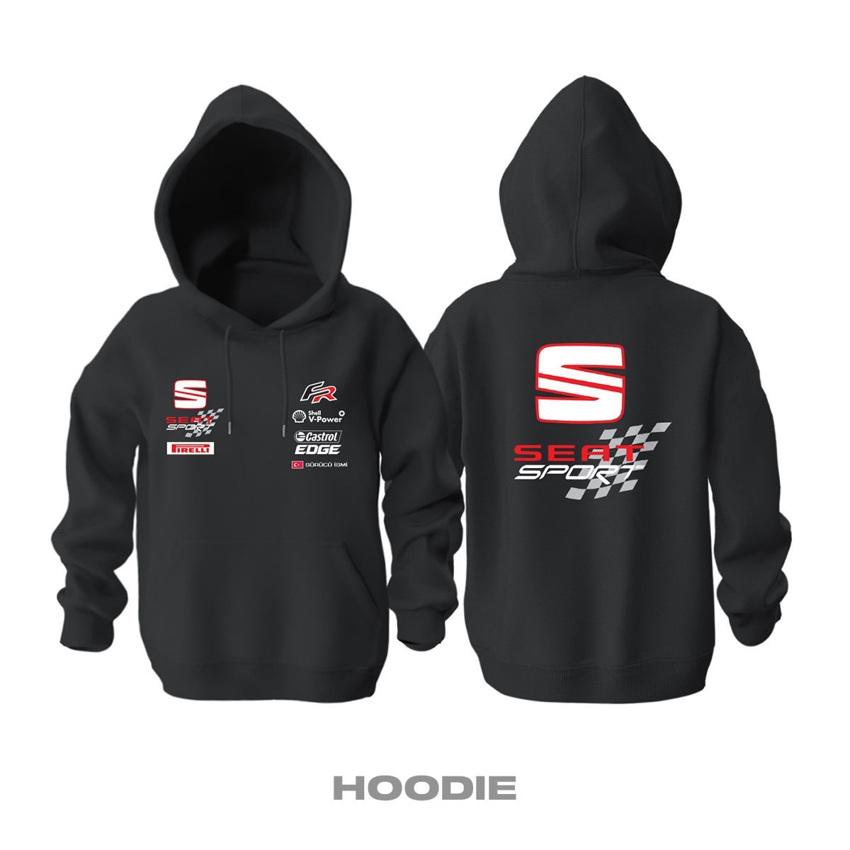 Seat: FR Sport - Black Edition Kapüşonlu Hoodie