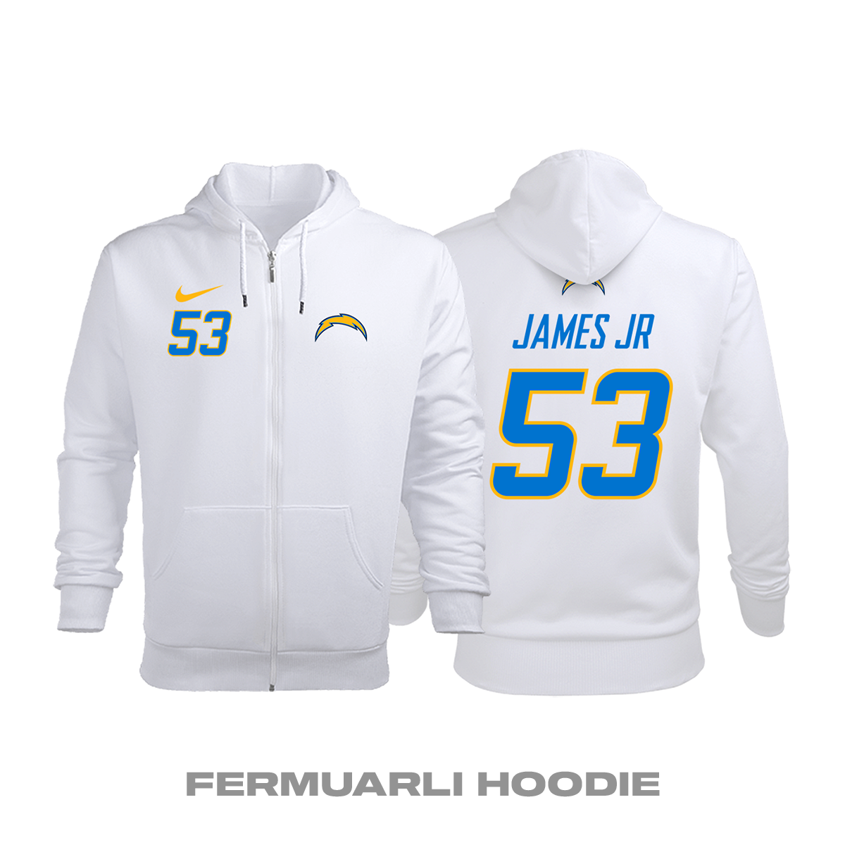 Los Angeles Chargers: Road Edition 2020/2021 Fermuarlı Kapüşonlu Hoodie XS