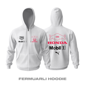 Oracle Racing: Honda Veda Edition Fermuarlı Kapüşonlu Hoodie M