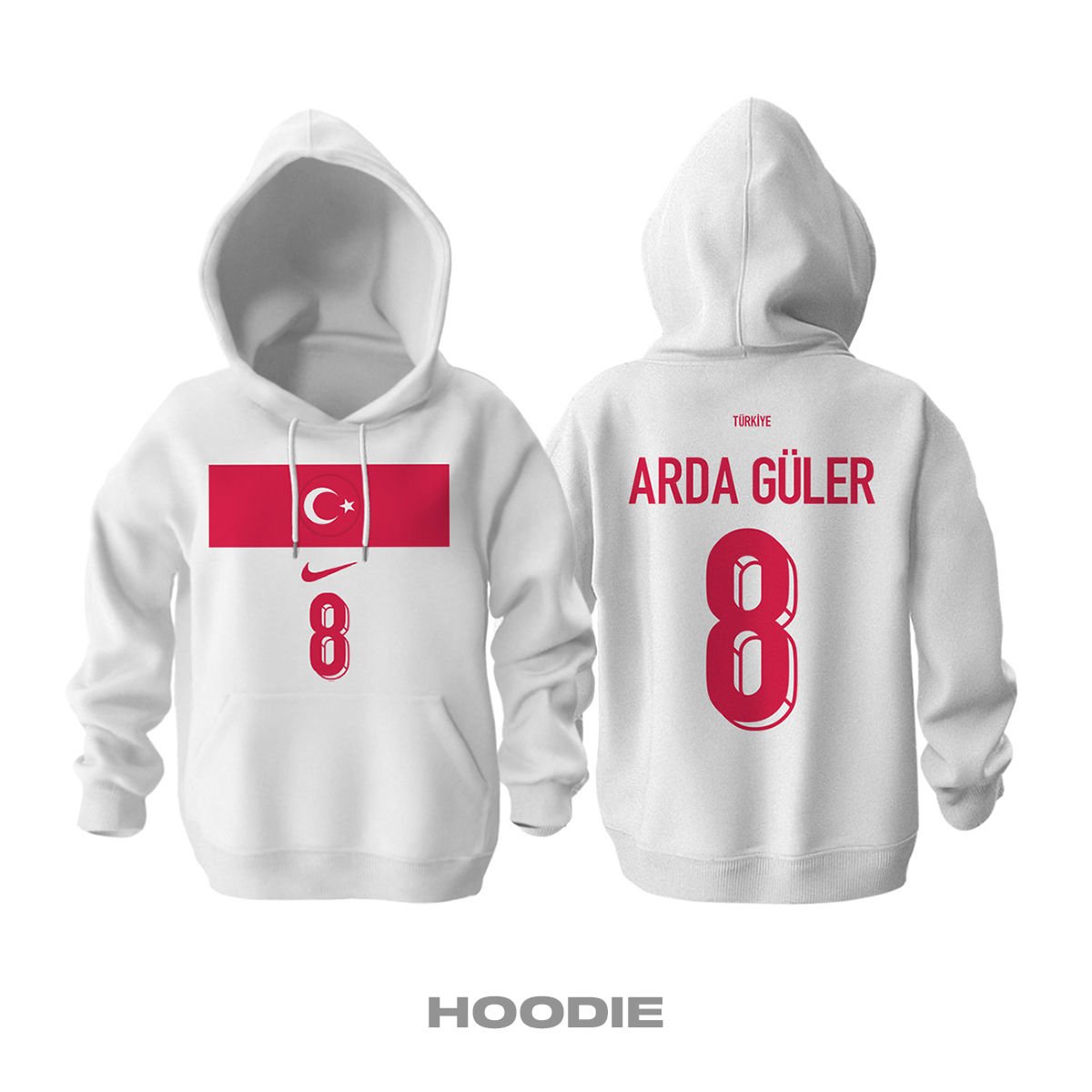 Türkiye: EURO 2024 Germany™ - Home Kapüşonlu Hoodie