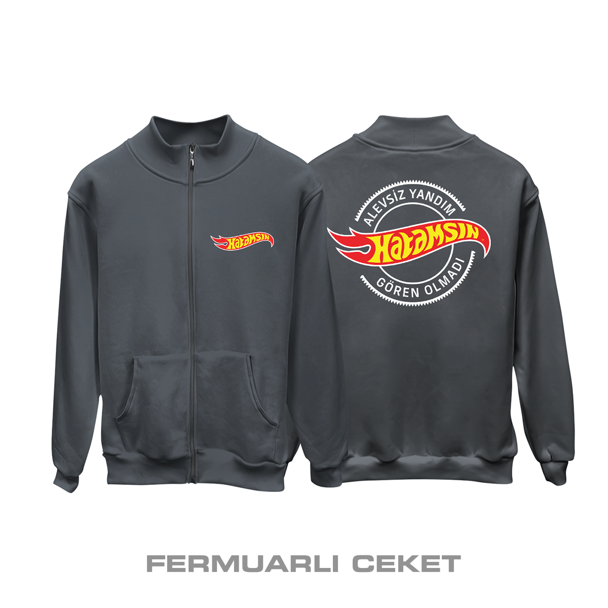 Hot Wheels: Hatamsın - Füme Fermuarlı Ceket