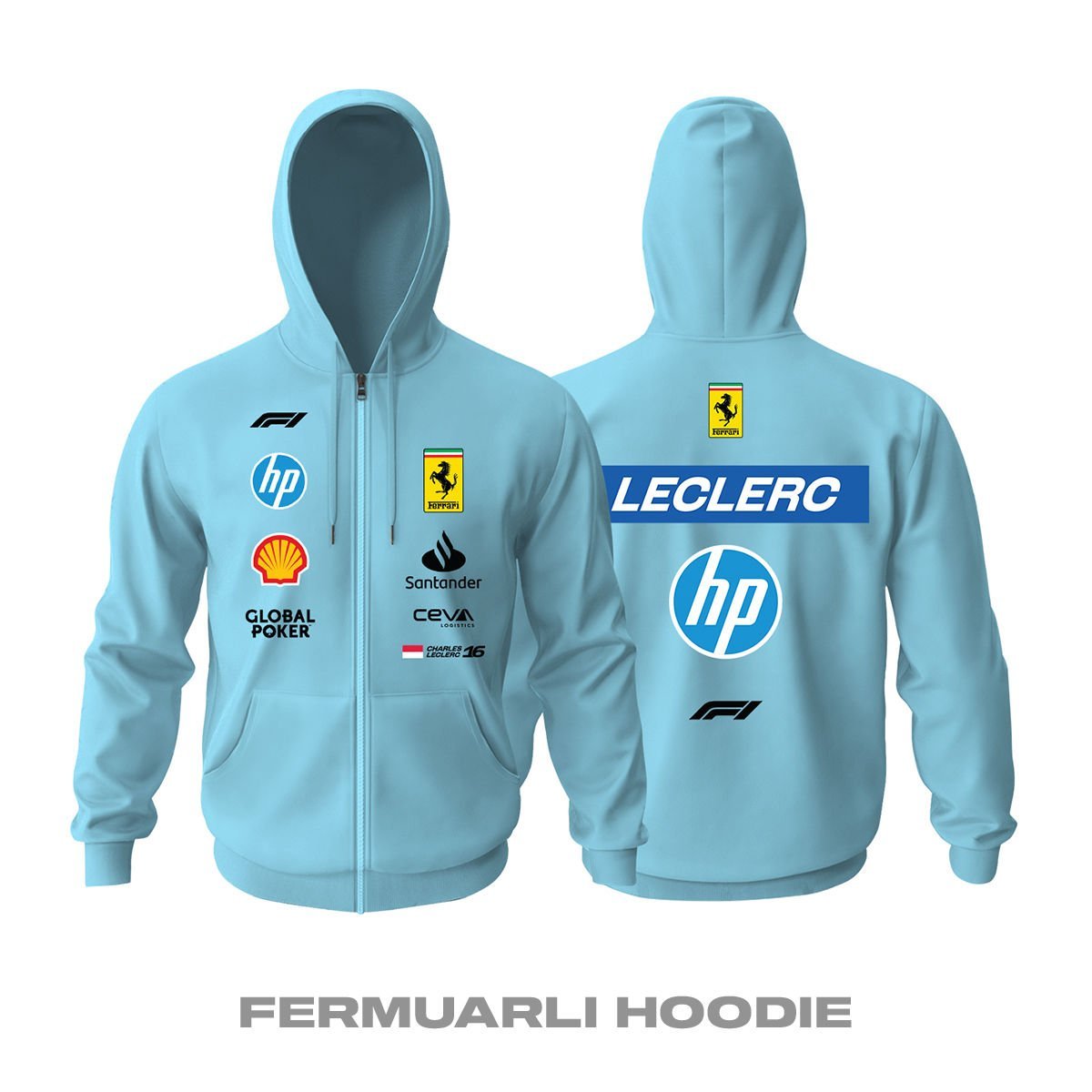 Scuderia Ferrari: Miami GP Edition 2024 Fermuarlı Hoodie