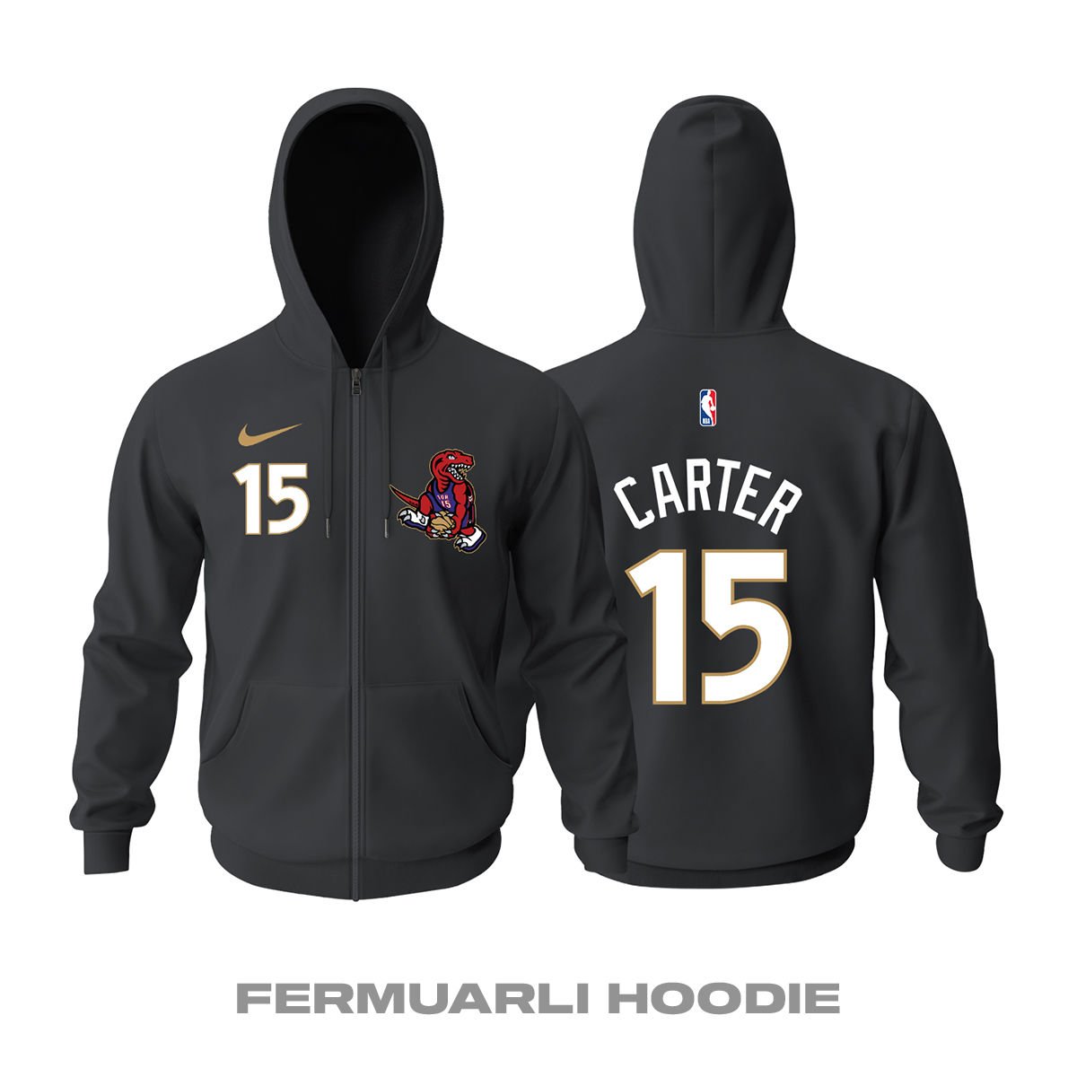 Toronto Raptors: City Edition 2K24 Fermuarlı Kapüşonlu Hoodie