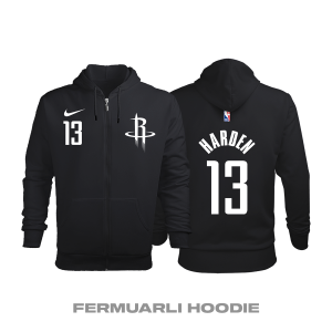 Houston Rockets: Statement Edition 2017/2018 Fermuarlı Kapüşonlu Hoodie XS