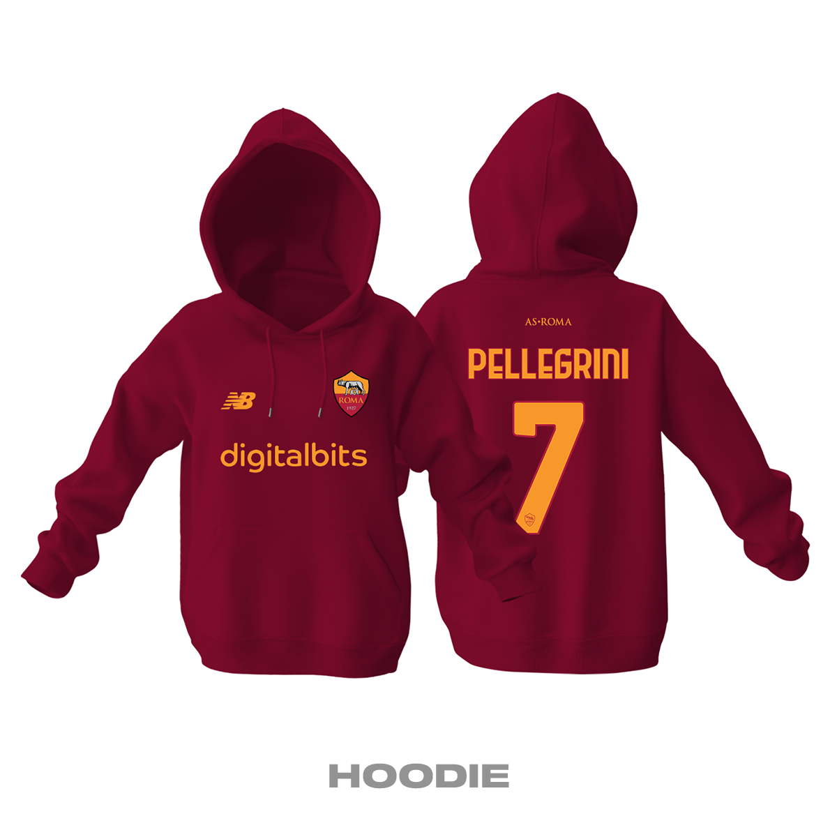 Roma: Home Edition 2021/2022 Kapüşonlu Hoodie L