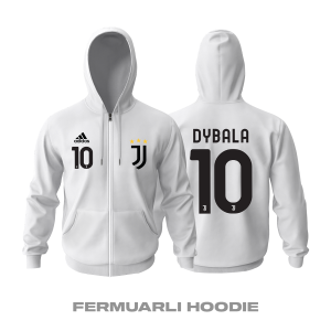 Juventus: Home Edition 2021/2022 Fermuarlı Kapüşonlu Hoodie M