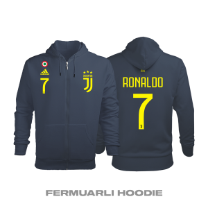 Juventus: Third Edition 2018/2019 Fermuarlı Kapüşonlu Hoodie S