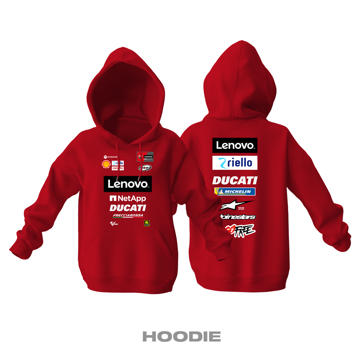 Ducati Team: Francesco Bagnaia Edition Kapüşonlu Hoodie XS