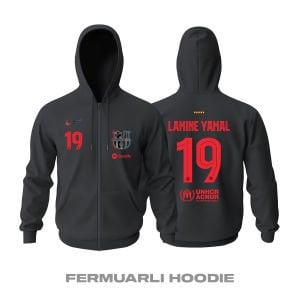 Barcelona: Away 2024/2025 Fermuarlı Kapüşonlu Hoodie