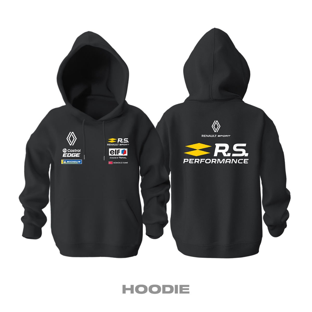 Renault: RS Sport - Black Edition Kapüşonlu Hoodie