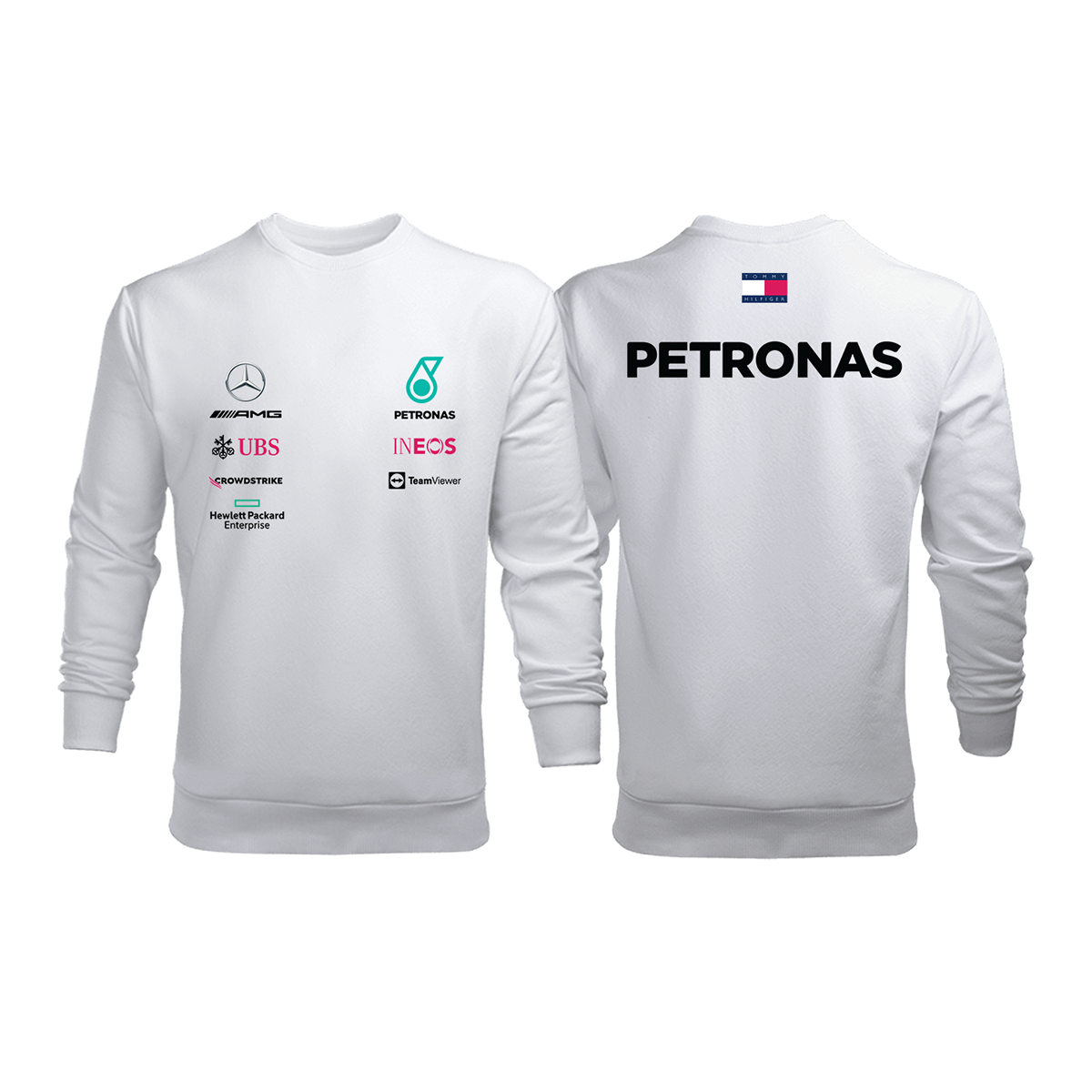 AMG Petronas F1 Team: White Crew Edition Sweatshirt 4XL