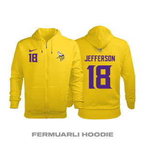 Minnesota Vikings: Gold Edition 2020/2021 Fermuarlı Kapüşonlu Hoodie M