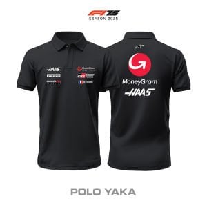 Haas F1 Team: VF-25 Black Edition 2025 Polo Yaka