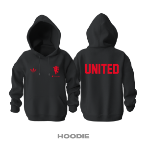 Manchester United: Club Culture Series - Black Edition Kapüşonlu Hoodie