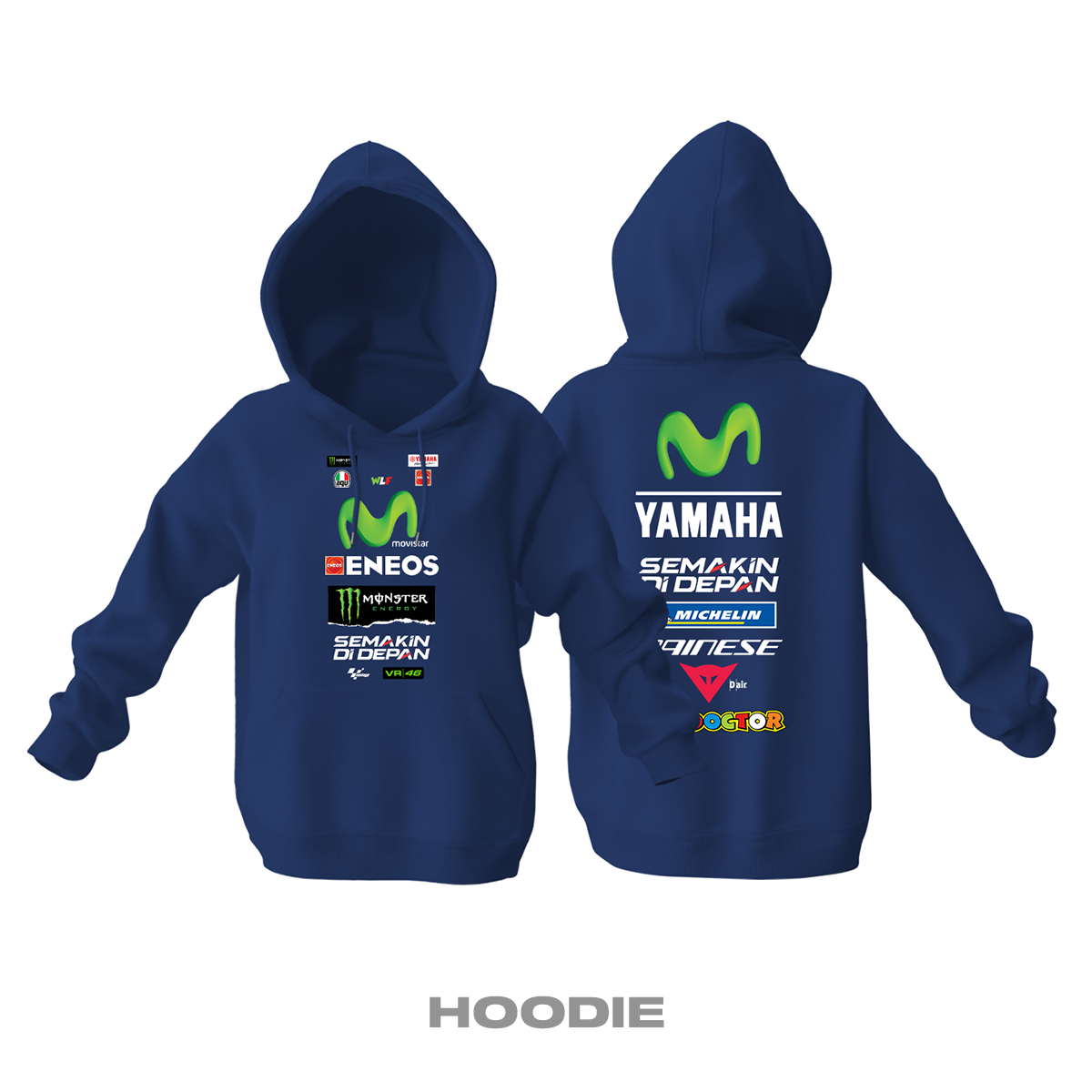 Movistar Yamaha MotoGP: Valentino Rossi Edition Kapüşonlu Hoodie 4XL