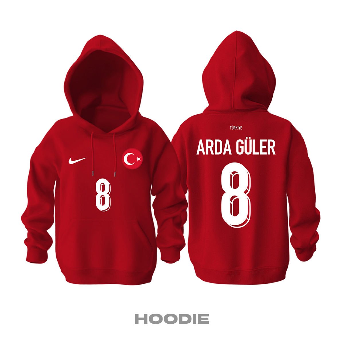 Türkiye: EURO 2024 Germany™ - Away Kapüşonlu Hoodie