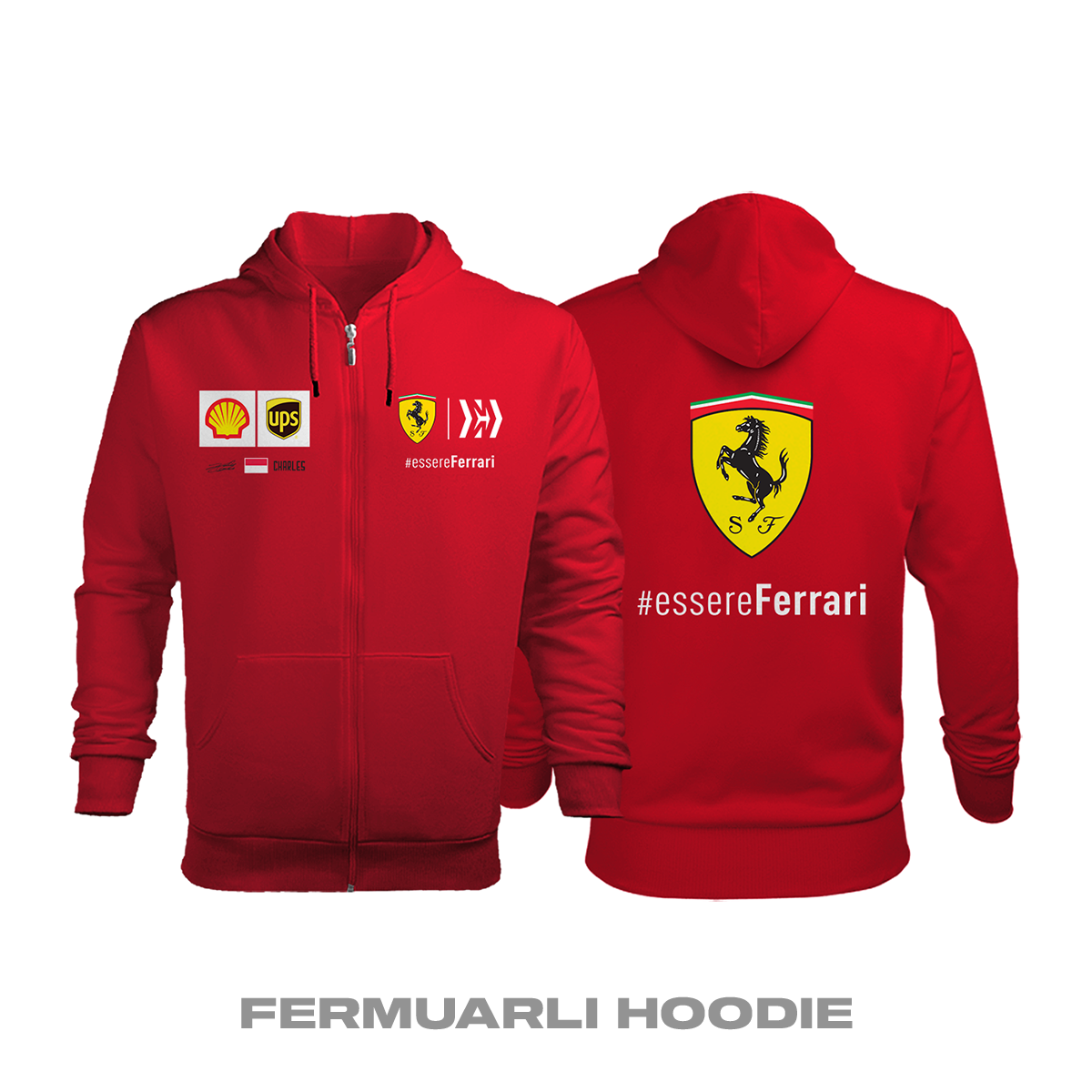 Scuderia Ferrari: Red Edition 2020 Fermuarlı Kapüşonlu Hoodie S