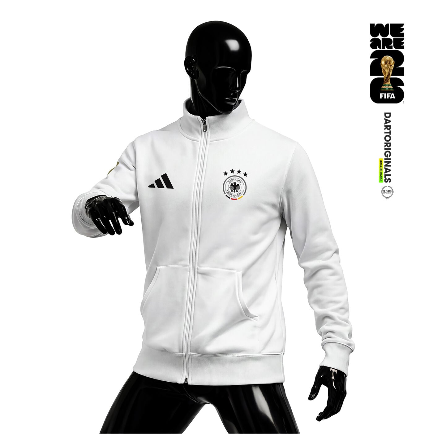 Germany: White Edition - FIFA World Cup™ 2026 Fermuarlı Ceket
