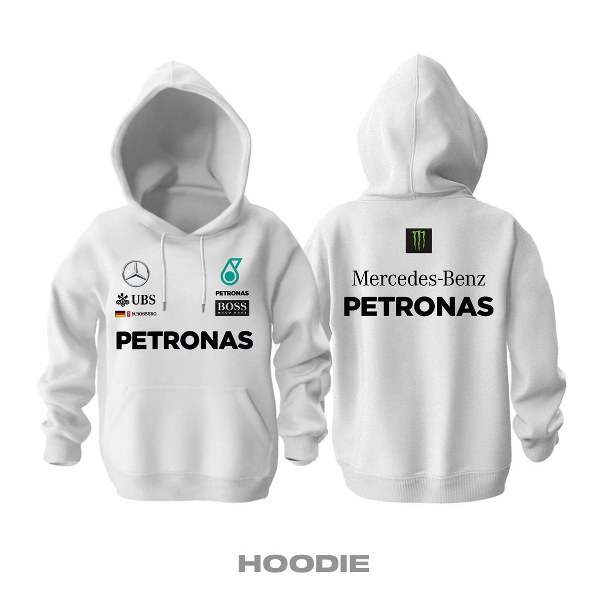 Petronas F1 Team 2016: Nico Rosberg Kapüşonlu Hoodie