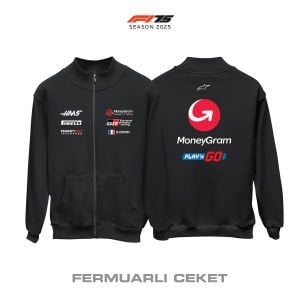 Haas F1 Team: VF-25 Black Edition 2025 Fermuarlı Ceket