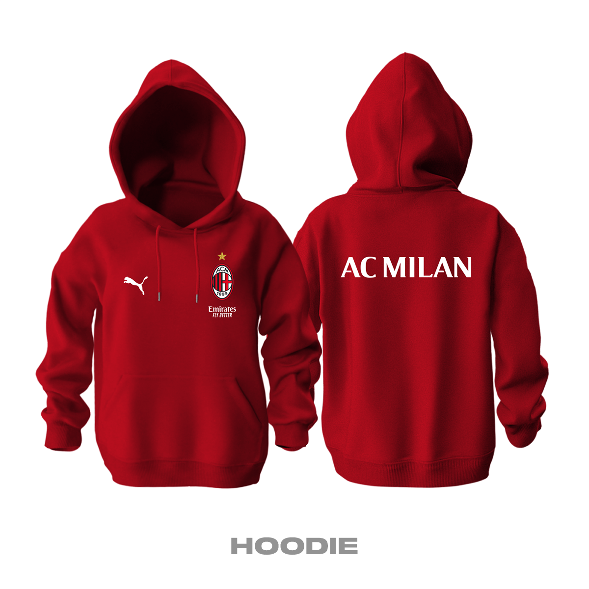 AC Milan: Club Culture Series - Red Edition Kapüşonlu Hoodie