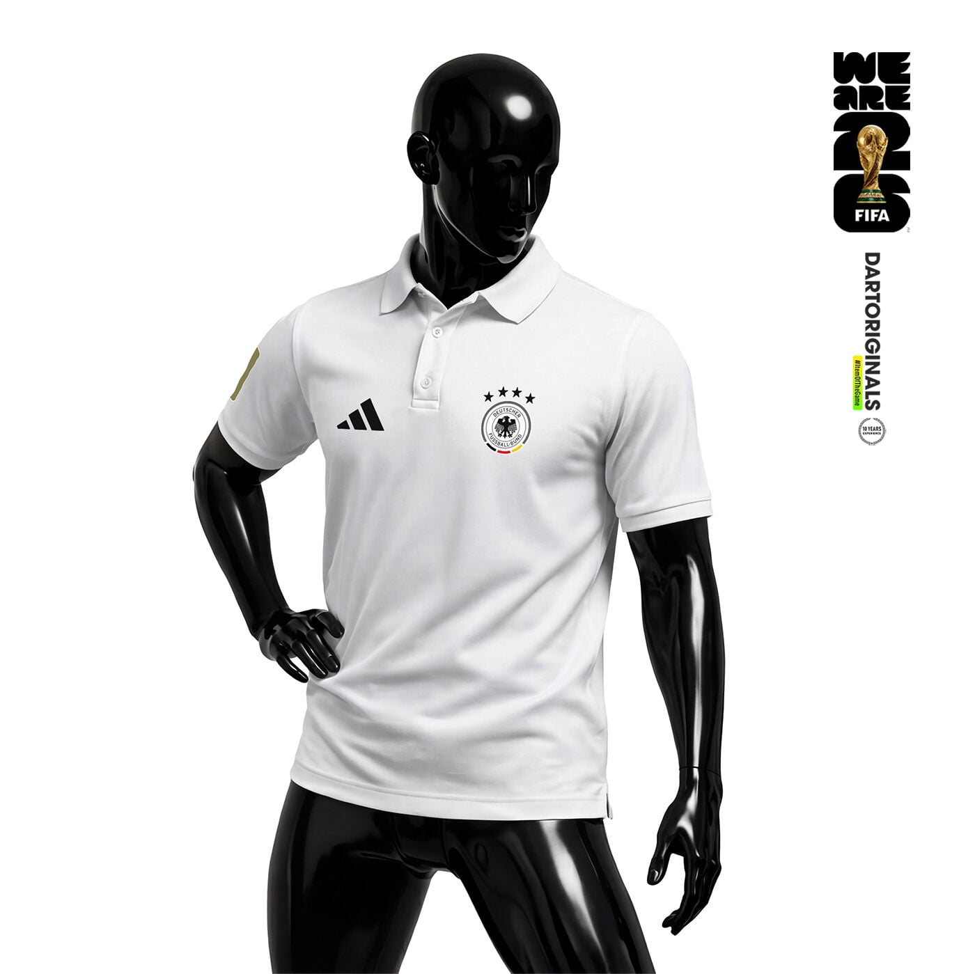 Germany: White Edition - FIFA World Cup™ 2026 Polo Yaka