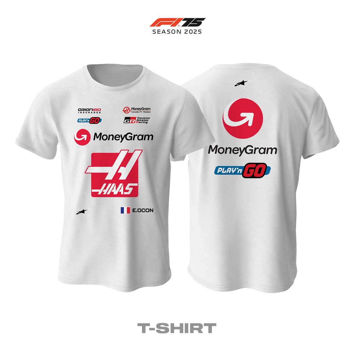 Haas F1 Team: VF-25 White Edition 2025 Tişört