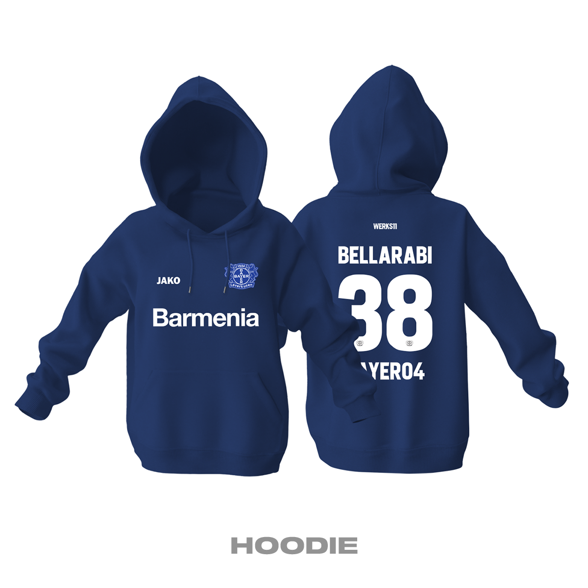 Bayer 04 Leverkusen: Third Edition 2021/2022 Kapüşonlu Hoodie 4XL