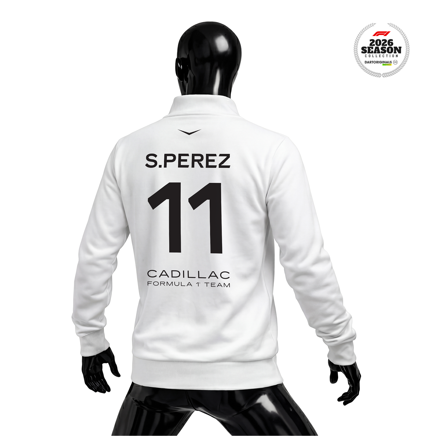 Cadillac F1 Team: White Crew Edition 2026 Fermuarlı Ceket