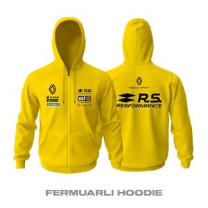 Renault: RS Sport - Yellow Edition Fermuarlı Kapüşonlu Hoodie