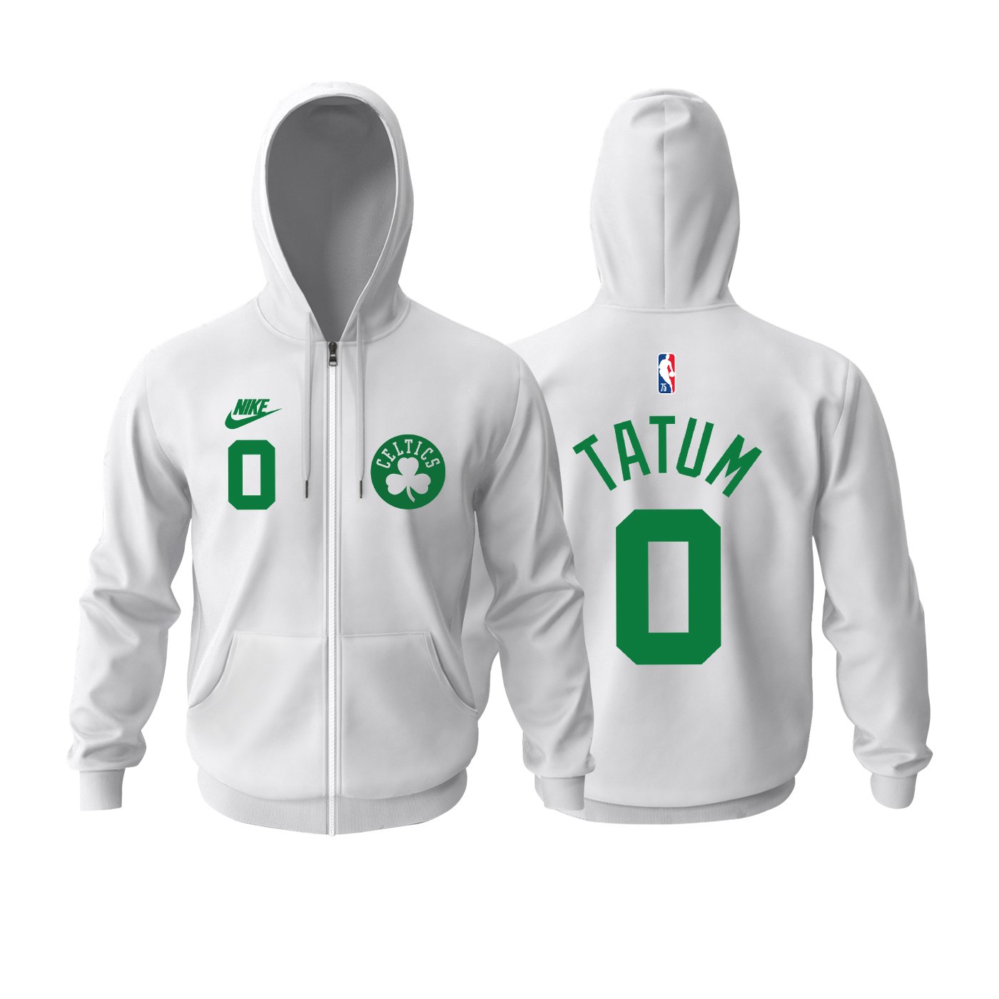 Boston Celtics: Classic Edition 2021/2022 Fermuarlı Kapüşonlu Hoodie