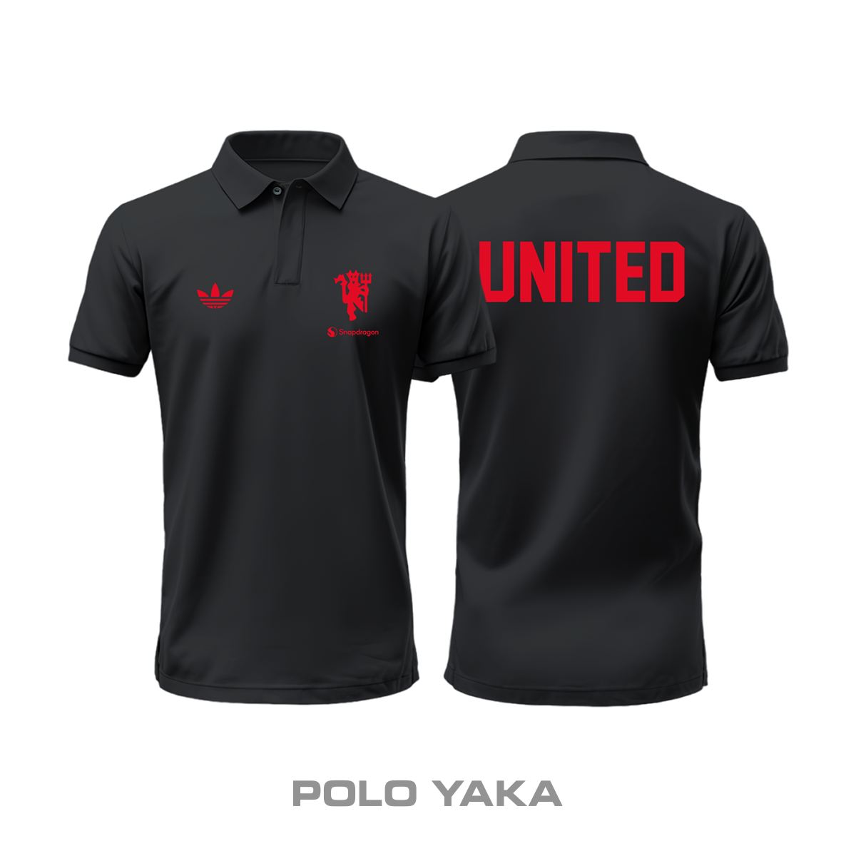 Manchester United: Club Culture Series - Black Edition Polo Yaka