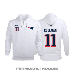 New England Patriots: Road Edition 2020/2021 Fermuarlı Kapüşonlu Hoodie 4XL