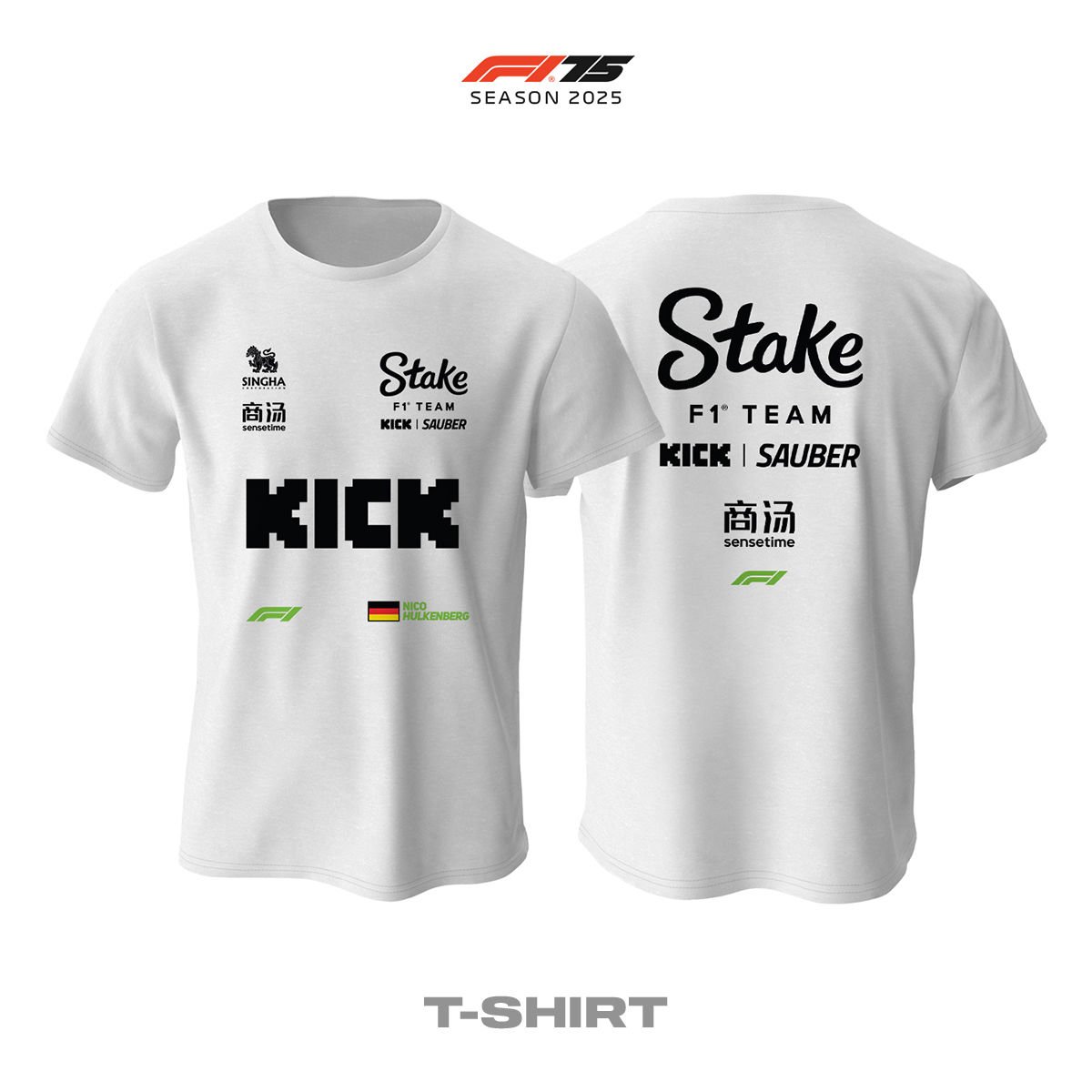 Stake F1 Team: Kick Sauber C45 White Edition 2025 Tişört
