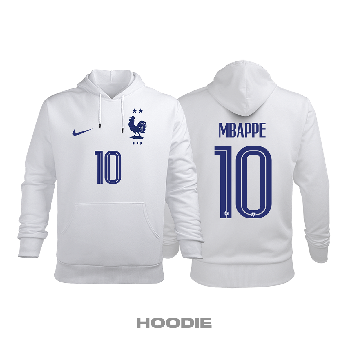 Fransa: Away Edition 2019/2020 Kapüşonlu Hoodie 4XL