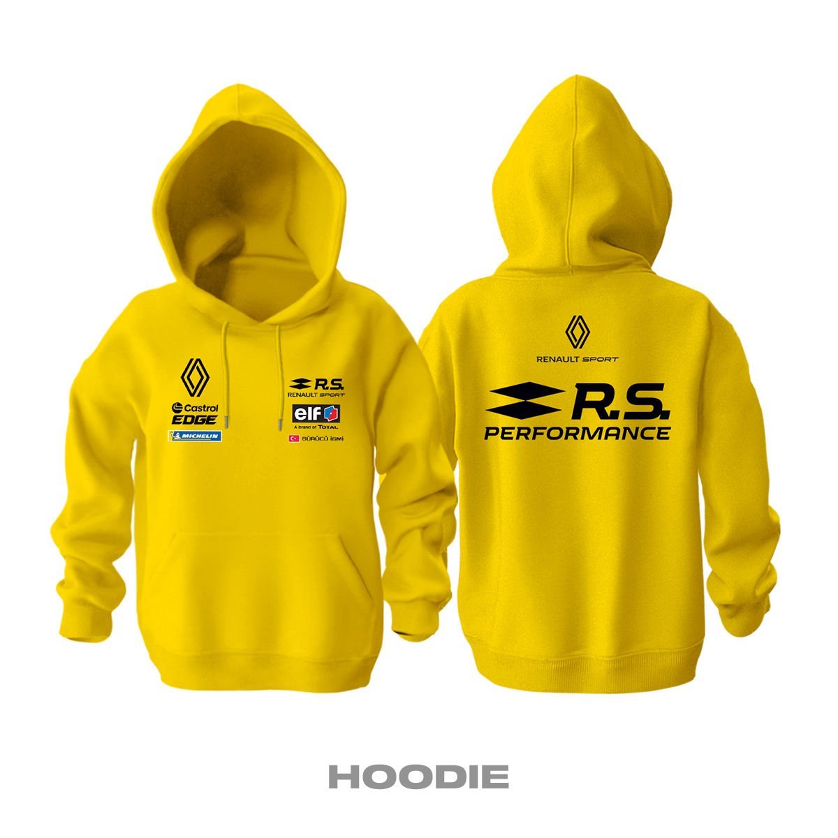 Renault: RS Sport - Yellow Edition Kapüşonlu Hoodie