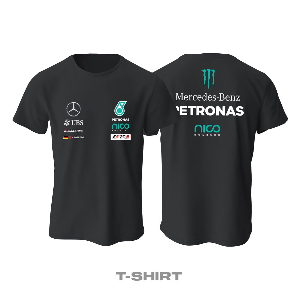 F1 2016 Champion: Nico Rosberg - Black Edition Tişört