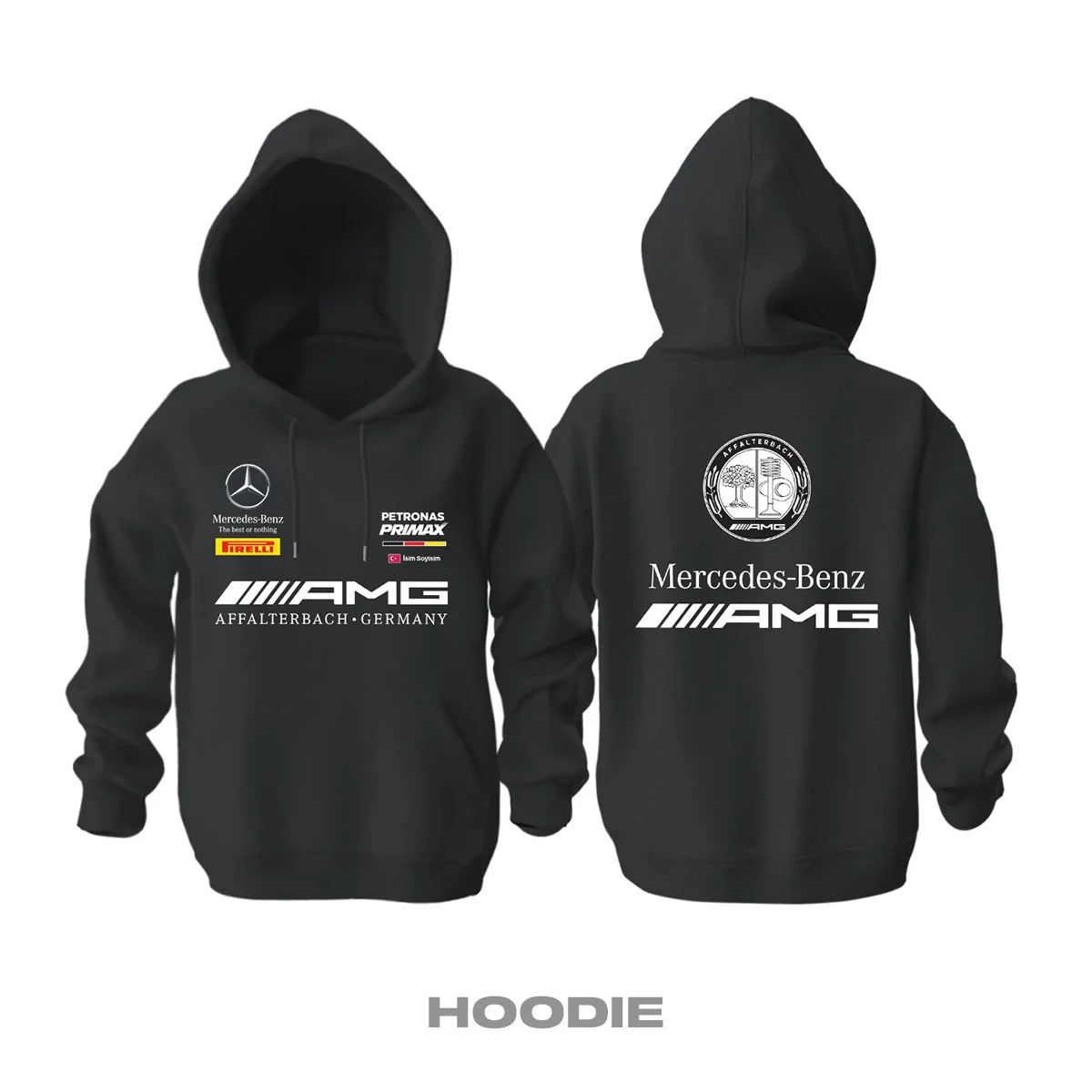 Mercedes-Benz: AMG Black Edition 2023 Kapüşonlu Hoodie